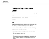 Comparing Fractions Game