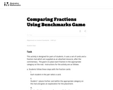 Comparing Fractions Using Benchmarks Game