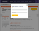 Planning for Writing: Introduction and Conclusion of a Literary Analysis