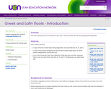 Greek and Latin Roots Introduction