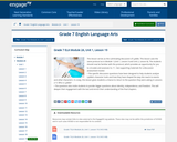 Grade 7 ELA, Module 2A, Unit 1, Lesson 19 - Journeys and Survival - Lyddie