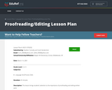 Proofreading/Editing Lesson Plan