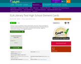 ELA Literary Text High School Element Cards