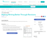 Lesson Plan: Making Writing Better Through Revisions