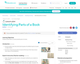 Identifying Parts of a Book