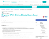 Lesson Plan: Rhyming With Chicka Chicka Boom Boom