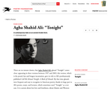 Agha Shahid Ai: "Tonight"