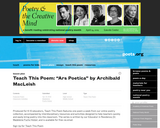Teach This Poem: "Ars Poetica" by Archibald MacLeish