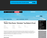 Teach This Poem: "October" by Robert Frost