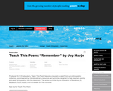 Teach This Poem: "Remember" by Joy Harjo