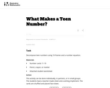K.NBT What Makes a Teen Number?