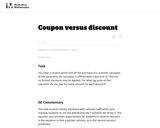 Coupon versus discount