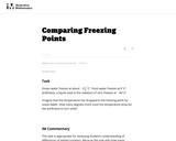Comparing Freezing Points