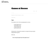 Games at Recess