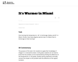 It's Warmer in Miami
