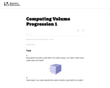 Computing Volume Progression 1