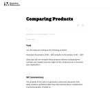Comparing Products