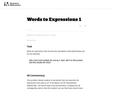 Words to Expressions 1