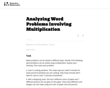 Analyzing Word Problems Involving Multiplication
