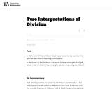 Two Interpretations of Division