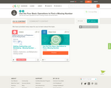 Use the Four Basic Operations to Find a Missing Number