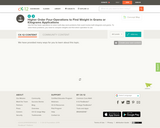Higher Order Four Operations to Find Weight in Grams or Kilograms Applications