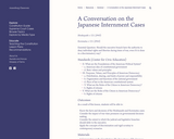A Conversation on the Constitution: The Importance of the Japanese Internment Cases