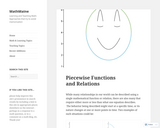 Piecewise Functions and Relations