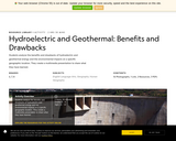 Hydroelectric and Geothermal: Benefits and Drawbacks