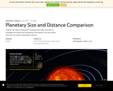 Planetary Size and Distance Comparison