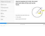 Circles: Find the Center and Radius of a Circle