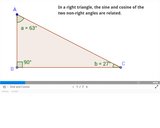 Right Triangle Trigonometry: Sine and Cosine Relationship