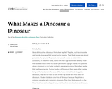 What Makes a Dinosaur a Dinosaur?