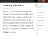 Functions of Emotions