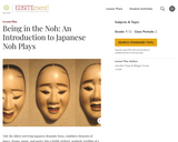 Being in the Noh: An Introduction to Japanese Noh Plays