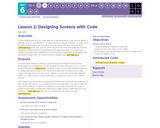 CS Discoveries 2019-2020: Physical Computing Lesson 6.2: Designing Screens with Code