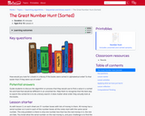 The Great Number Hunt (Sorted) (Ages 8-10)