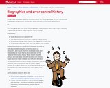 Biographies and error control history (Ages 8-10)