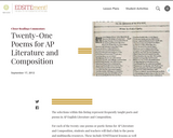 Twenty-One Poems for AP Literature and Composition