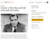 Lesson 3: The Rise and Fall of Joseph McCarthy