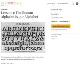 Lesson 3: The Roman Alphabet is our Alphabet