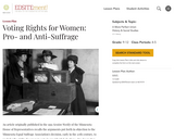 Voting Rights for Women: Pro- and Anti-Suffrage