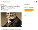 Walt Whitman to Langston Hughes: Poems for a Democracy