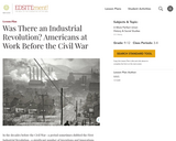 Was There an Industrial Revolution? Americans at Work Before the Civil War