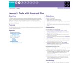 Hour of Code 1.2: Code with Anna and Elsa