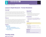CS Principles 2019-2020 2.6: Rapid Research - Format Showdown