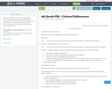 6th Grade PBL - Cultural Differences