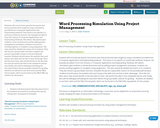 Word Processing Simulation Using Project Management