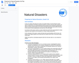 New Global Citizens: Natural Disasters - Preparing for Natural Disasters