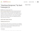 Launchpad: "Harrison Bergeron" by Kurt Vonnegut, Jr.